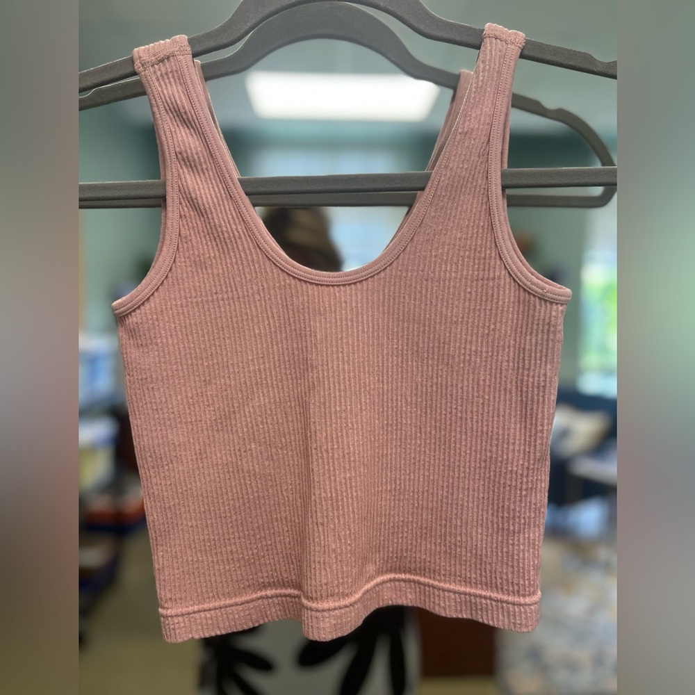Pale pink Ribbed Tank Top - Picture 2 of 2